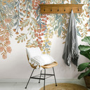 Fototapet, tapet med bladmotiv La Terrasse beige 2,7 x 3 m