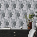 A.S. Creation grafisk tapet i grå Moderne non-woven tapet i mat med 3D optik