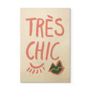 Plakat drewniany 1X Studio - Très chic