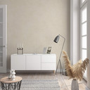Non-woven tapet med moderne ensfarvet look og tekstur i beige ensfarvet