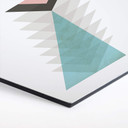 Hexagone - Alu-Dibond Nouveauprints - Totem aqua & pink
