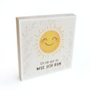 Holzbild zum Hinstellen - Sonne mit dem Glaubenssatz 'Ich bin gut so wie ich bin'