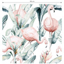 Mønstret tapet Kvilis - Tropisk flamingo