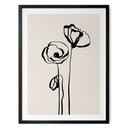 Plakat Line Art Two Poppies - Cats & Dotz