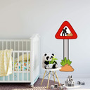 Sticker mural - Panneau d'indication de chantier