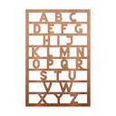 Dekoracja drewniana mahoń - Alfabet ABC