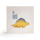 Træ dekoration blok Dino Be Kind - Stegosaurus - Tunaboylu