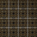 Naklejki na płytki Fredriksson - Art Deco Black Gold - Zestaw 12 sztuk