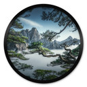 Plakat Las sosnowy w górach Huang Shan - NingYun Ye - Round