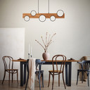 Pendelleuchte Elena, 100 x 6 cm, max. Höhe: 150 cm, Holz LED-Pendelleuchte, dimmbar, braun