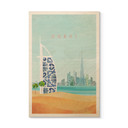 Plakat drewniany plaży w Dubaju - Burj Al Arab - Rivers