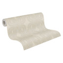 Papier peint géométrique beige argent - papier peint intissé avec motif à lignes modernes - vinyle e