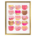 Plakat Fredriksson - Filiżanki do kawy: Pretty Pink