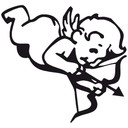 Sticker mural - Cupidon