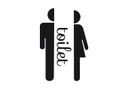 Man & Woman toiletskilt wallsticker