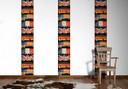 Livingwalls dekorations bannere pop.up, beige, rød, sort