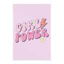 Obraz tkaniny Girl Power retro napis fioletowy