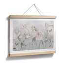 Poster met grijze bloemen in vintage stijl - Ms Tiff