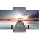 3 stykke lærredstryk, Jetty Lake Sunset