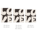 Plakat z typografią Love you Retro Letters