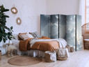 Paravent, Raumteiler freistehend, Trennwand - Astral Calm: Stars Scattered Above Gentle Clouds, 5-te