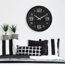 Moderne Schwarze Wanduhr - Rund Ø39 cm