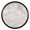 Plakat Wildflowers in chalk look Beige - Bloomery Decor - okrągły