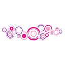 Wallsticker - Retro Bobler Pink