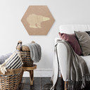 Hexagon hout ijsberen