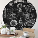 Fototapeta World of Coffee - okrągła - tapeta flizelinowa/tapeta flizelinowa samoprzylepna