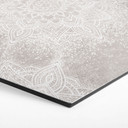 Sekskantet billede Blød mandala på grå-beige - Bloomery Decor - Alu-Dibond