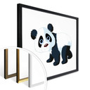Plakat z biegnącą pandą