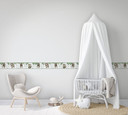 Tapet, non-woven Kids Walls tapet hvid, grøn, brun