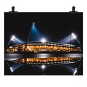 Poster FC Hansa Rostock Stadion bei Nacht
