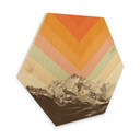 Sekskantet træ Bodart - Retro Mountain Landscape