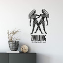 Wandtattoo Sternzeichen - Zwilling