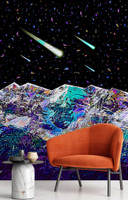 Fototapete, Blauer Meteoriten Kosmos