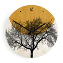 Wanduhr aus Glas - Kubistika - Wintermorgen - Ø 30 cm