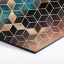 Hexagon Dibond Fredriksson - Goudgroene Geometrie