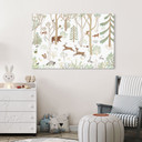 Wanddecoratie Vrolijk Bosleven met Dieren - Oliver Robins - Alu-Dibond