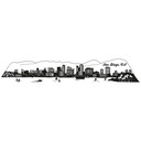 Sticker mural - San Diego skyline