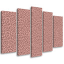 5 stykke lærredsprint, Leopard Leopard Pels Patches Mønster