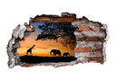 3D Wallsticker afrikansk solnedgang
