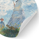 Naklejka na ścianę Monet - Kobieta z parasolem - Madame Monet i jej syn - Okrągła