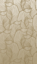 Abstrakt bladmønster tapet Beige, Blomster 2,70 x 1,59 m
