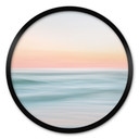 Poster Abstracte Zeegolven Pastel - Botha - Rond