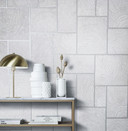 Tekstureret tapet, non-woven tapet Natural Opulence hvid, grå