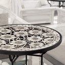 Plateau de table en verre - Fleurs victoriennes - Rond
