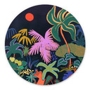 Vægcirkel Arty Guava - Exotic Jungle – print på aluminium (Alu-Dibond)