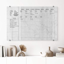 Memoboard Glas/Acryl Monatsplaner Marmor
